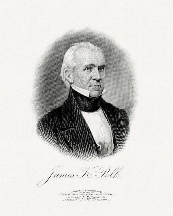 A portrait of James K. Polk, the 11th president of the United States. (Public Domain)