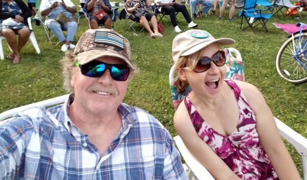 Sharon and her husband Thomas Caldwell, enjoy an outdoor concert. (Courtesy of Sharon Caldwell.)