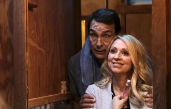 Tommy Ackerman (Tommy Woodard, L) and his wife Grace (Leigh-Allyn Baker) are trying to mend their marriage, in “Family Camp.” (Roadside Attractions)