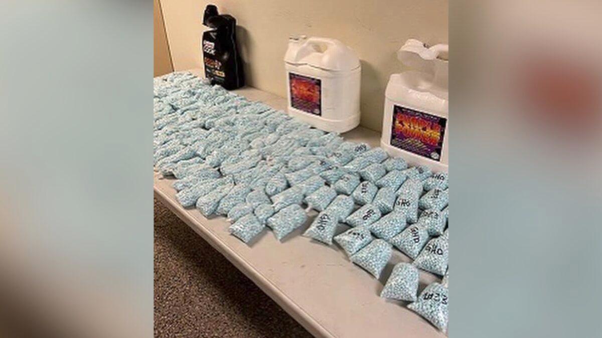 Police found 150,000 fentanyl pills with an estimated street value of $750,000. (Courtesy of Tulare County Sheriff's Office)