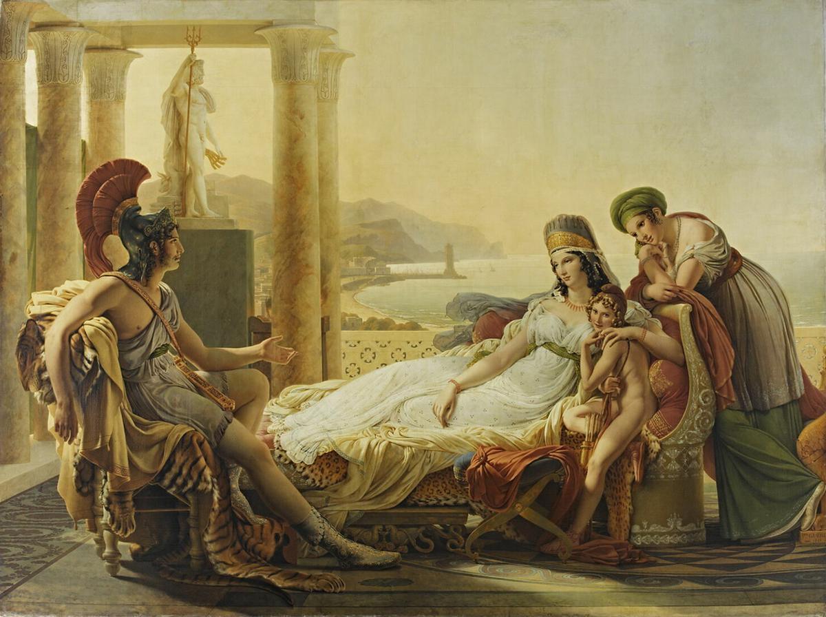 "Aeneas Tells Dido About The Fall of Troy," circa 1815, by Pierre-Narcisse Guérin. Oil on canvas. Louvre Museum, Paris. (Public Domain)