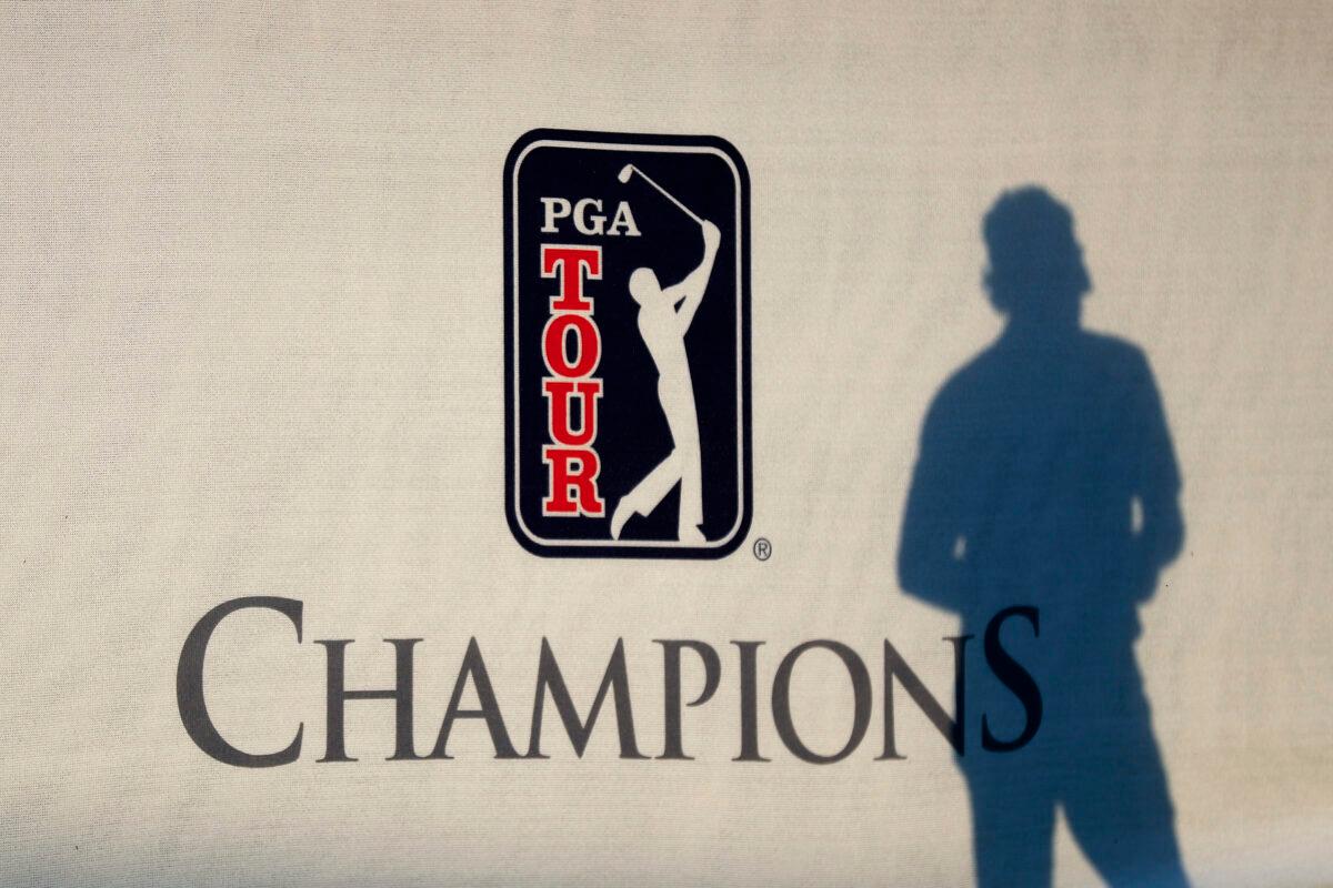 A PGA Tour logo in Naples, Fla., on Feb. 20, 2022. (Omar Rawlings/Getty Images)