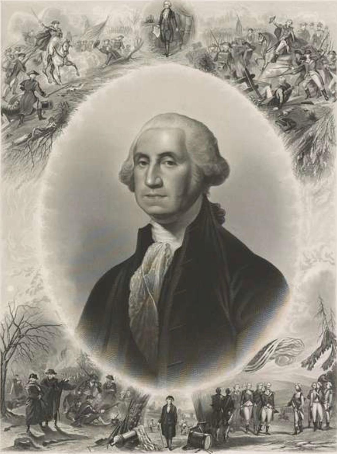 A 19th-century portrait of George Washington by John Chester Buttre. (Library of Congress)