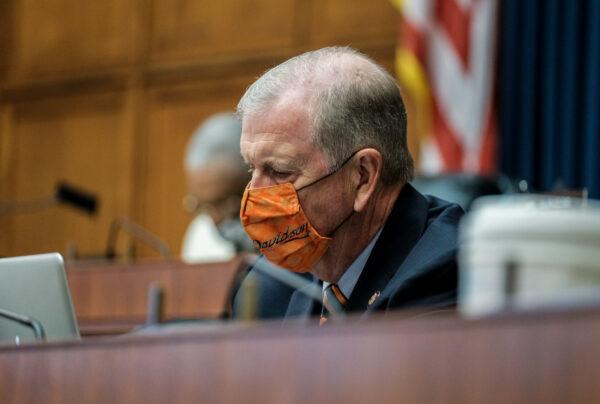 Rep. Tim Walberg (R-Mich.) listens at a hearing before the House Committee on Energy and Commerce, Subcommittee on Energy in Washington on July 14, 2020. (Michael A. McCoy/Getty Images)