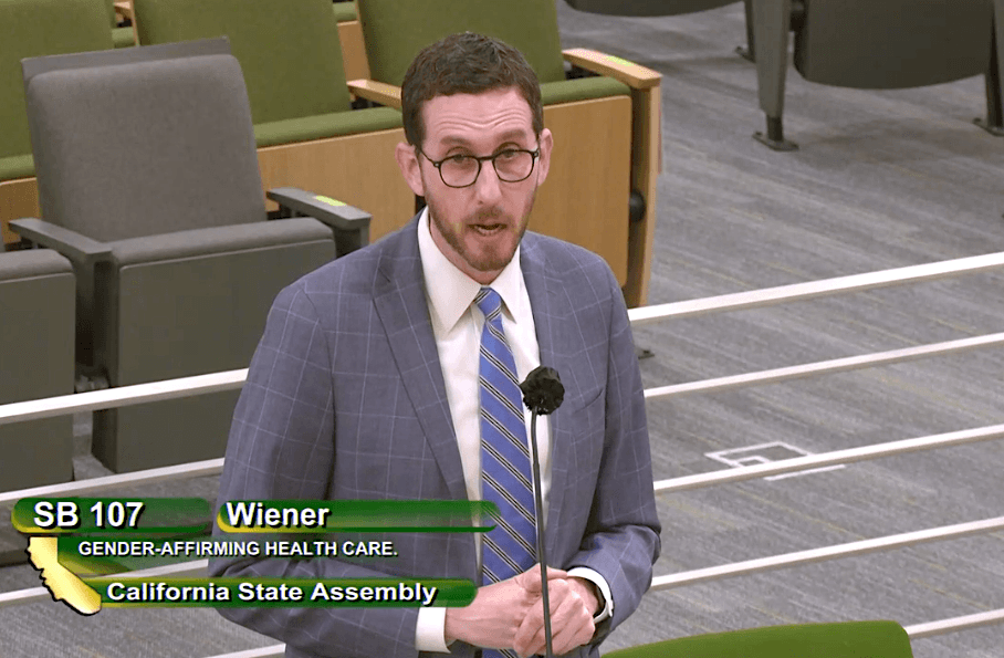 State Sen. Scott Wiener, a Democrat, speaks at a California Assembly Appropriations Committee hearing in Sacramento, Calif., on Aug. 3, 2022. (Screenshot via California State Assembly)
