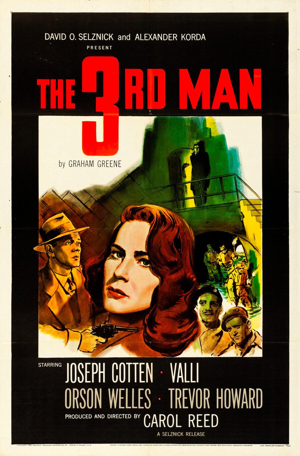 Theatrical poster for the American release of the 1949 film "The Third Man." (Public Domain)