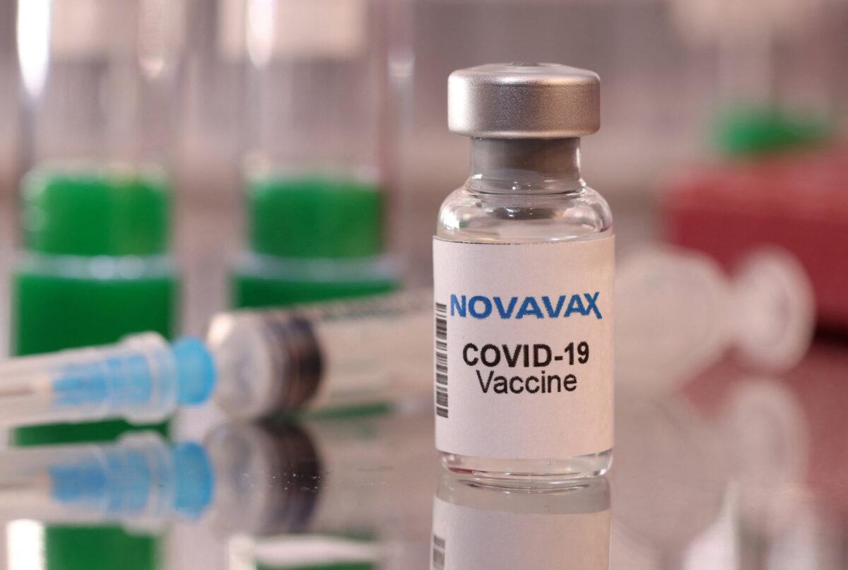 A vial labelled "Novavax COVID-19 Vaccine" is seen in this illustration taken Jan. 16, 2022. (Reuters/Dado Ruvic/Illustration)
