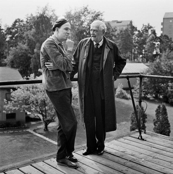 Ingmar Bergman (L) and Victor Sjostrom in 1957 during production of “Wild Strawberries.”  Some consider the film to be one of Bergman's greatest and most moving films, as well as one of the greatest films ever made. (Criterion Collection)
