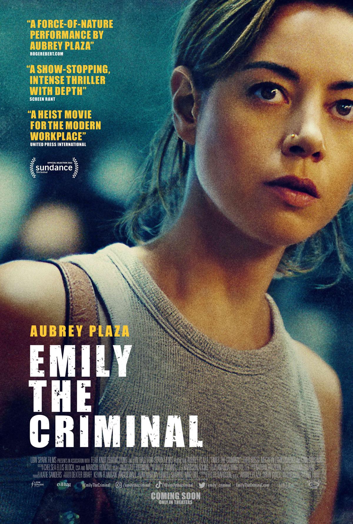 Movie poster for "Emily the Criminal."