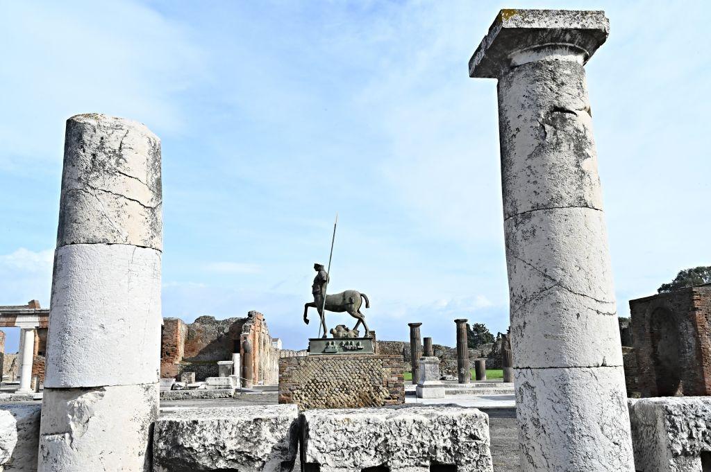A general view of the archaeological site of Pompeii, near Naples, Italy, on Jan. 25, 2021. (Andreas Solaro/AFP via Getty Images)