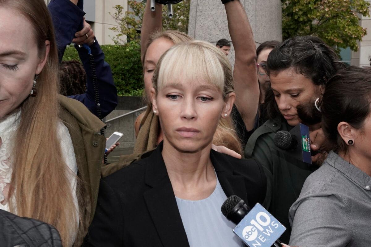 Sherri Papini leaves the federal courthouse after Federal Judge William Shubb sentenced her to 18 months in federal prison, in Sacramento, Calif., on Sept. 19, 2022. (Rich Pedroncelli/AP Photo)