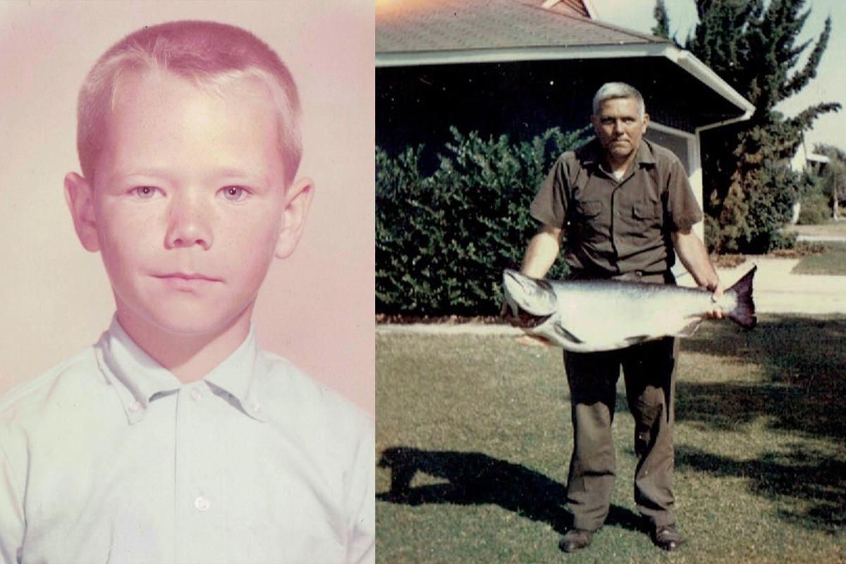 (Left) Larry at age 7; (Right) Larry's dad. (Courtesy of Larry Clements)