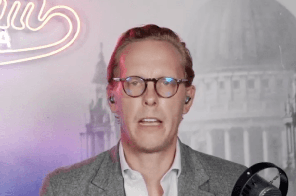 British Actor Laurence Fox, Leader of The Reclaim Party who co-founded the Bad Law Project, speaks with EpochTV's American Thought Leaders on Sept. 20, 2022. (Screenshot via The Epoch Times)