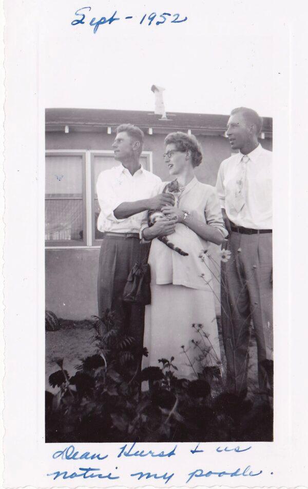 (L to R) Carl and Edith Benson with family friend Dean Hurst. (Courtesy of Andrew Benson Brown)