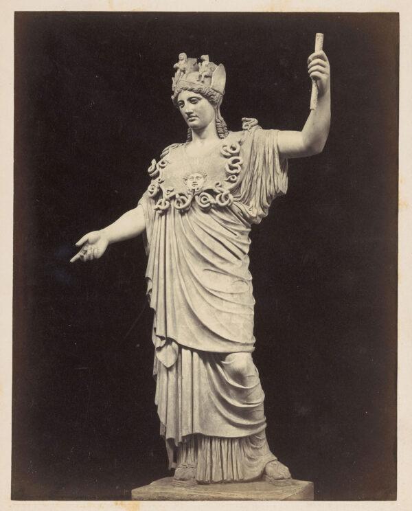 A statue of Athena, to whom Homer attributed flashing eyes. Photograph of the Pallas, Athena, circa 1875–1900, by an unknown artist. Rijksmuseum, Amsterdam. (Public Domain)
