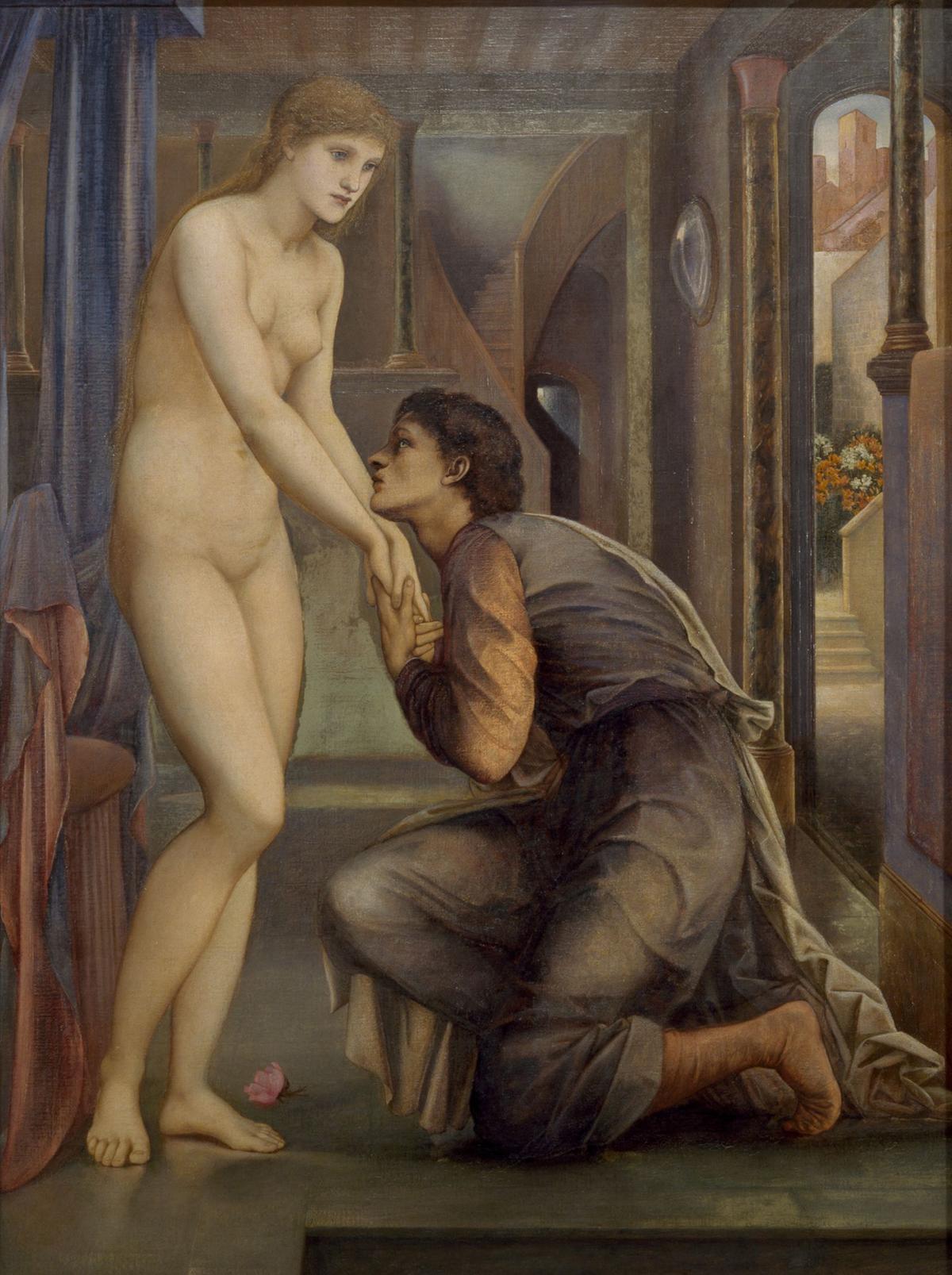 Pygmalion’s love for Galatea represents our appreciation and love for divine things. "Pygmalion and the Image – The Soul Attains," 1878, by Sir Edward Burne-Jones. Birmingham Museums Trust. (Public Domain)