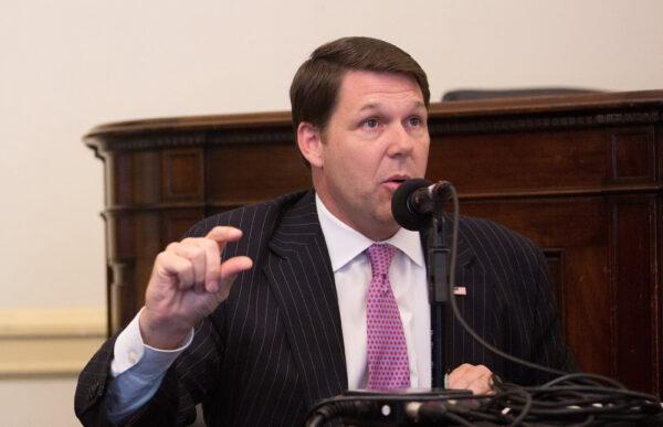 Rep. Jodey Arrington (R-Texas) at SiriusXM's Congressional Veterans Forum at the Cannon House Office Building in Washington on May 23, 2017. (Tasos Katopodis/Getty Images for SiriusXM)