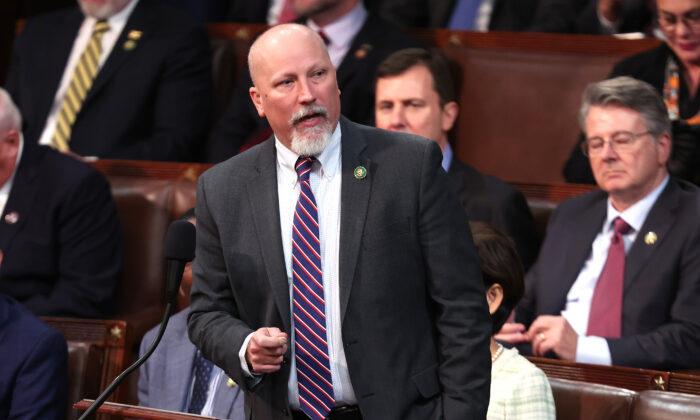 Rep. Chip Roy (R-Texas) speaks in the House chamber at the Capitol on Jan. 30, 2023. (Win McNamee/Getty Images)