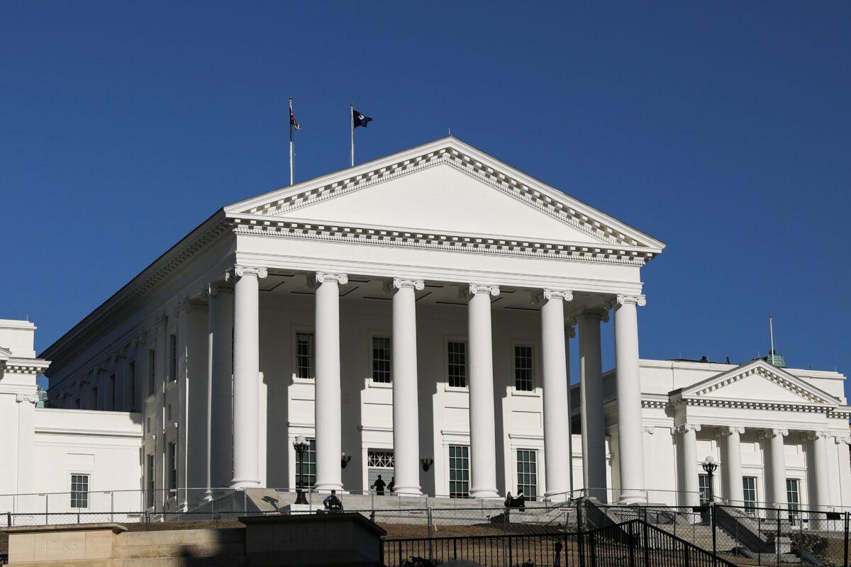 The Virginia State Capitol in Richmond, Va., on Jan. 20, 2020. (Samira Bouaou/The Epoch Times)