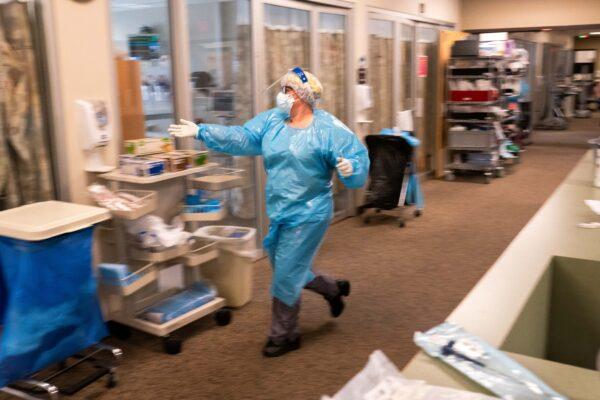 A nurse at a hospital as seen in a file photo. (Nathan Howard/Getty Images)