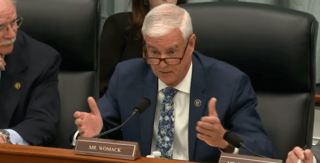 U.S. Rep. Steve Womack (R-Ark.), here speaking during an April 2023 Congressional hearing, told reporters on Sept. 13 that the internecine partisan politicking has many confused about what comes next with the nation's defense budget. (Janice Hisle/The Epoch Times via screenshot of live video)