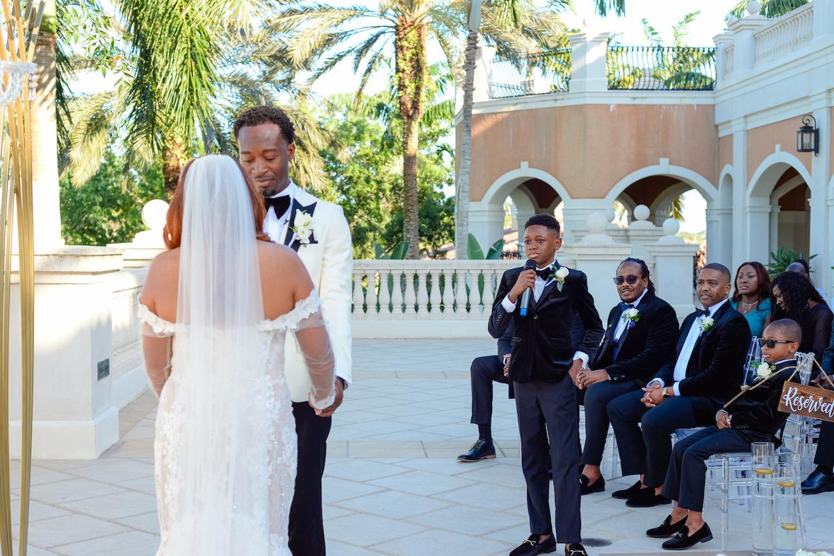 Kemorene Mills-Armstrong with her husband, Kirkland, at the vow renewal ceremony. (Courtesy of Eva Campbell @ Eva-photography via Kemorene Mills-Armstrong)