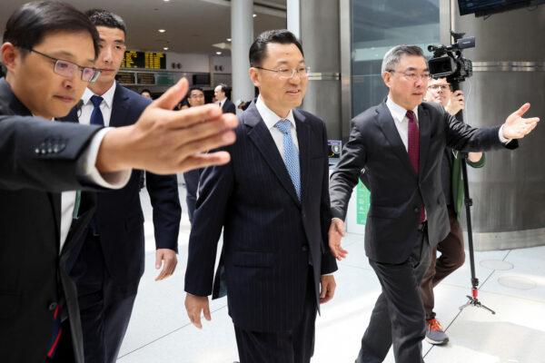 Xie Feng, China's new ambassador to the U.S., arrives at JFK airport in New York City on May 23, 2023. (Reuters/Brendan McDermid)