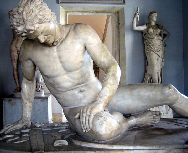 "The Dying Gaul," or "The Capitoline Gaul," a Roman marble copy of a Hellenistic work of the late 3rd century B.C., Capitoline Museums, Rome. (Public Domain)