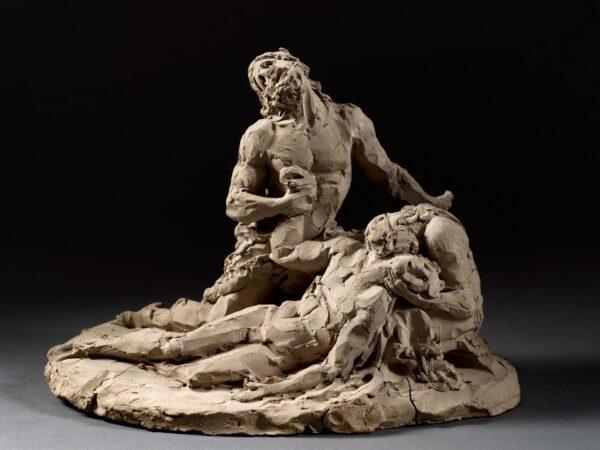 “Adam and Eve Mourning the Dead Abel,” circa 1818–1822, by Antonio Canova. Terracotta; 8 11/16 inches by 11 13/16 inches by 7 1/16 inches. Museum Gypsotheca Antonio Canova, Possagno, Italy. (Luigi Spina)