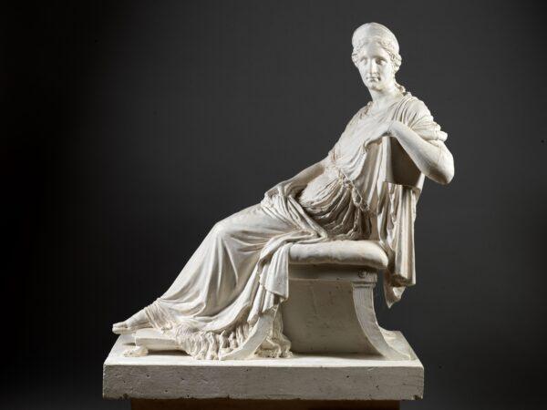 “Madame Mère (Letizia Ramolino Bonaparte),” circa 1805, by Antonio Canova. Plaster; 26 3/8 inches by 24 inches by 13 3/4 inches. Museum Gypsotheca Antonio Canova, Possagno, Italy. (Luigi Spina)