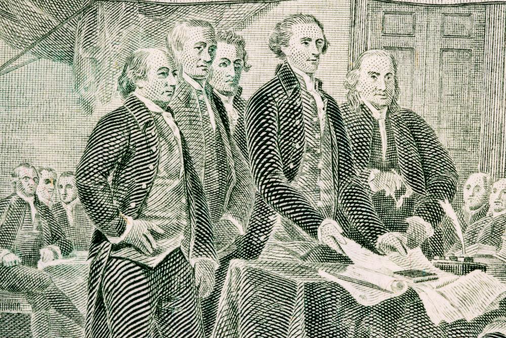 The Continental Congress voted in favor of the Declaration of Independence on July 2, 1776, but it wasn't completed until two days later.(Bezzangi/Shutterstock)