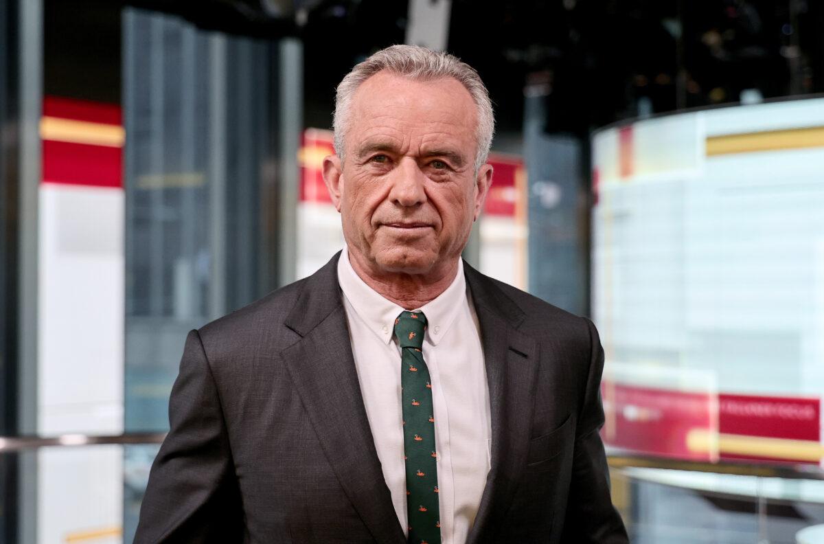 Robert F. Kennedy Jr. visits "The Faulkner Focus" at Fox News Channel Studios in New York on June 2, 2023. (Jamie McCarthy/Getty Images)
