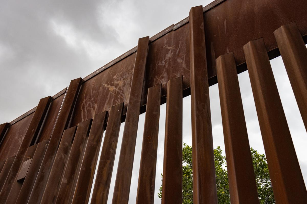 Part of a border wall between the United States and Mexico in a file photo. (John Fredricks/The Epoch Times)
