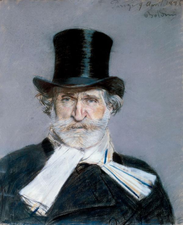 Portrait of Giuseppe Verdi, 1886, by Giovanni Boldini. (Public Domain)