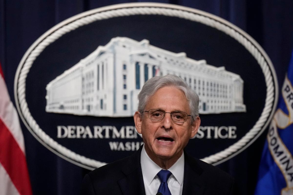 U.S. Attorney General Merrick Garland announces the appointment of U.S. Attorney David Weiss as special counsel in the ongoing probe of Hunter Biden, the son of President Joe Biden, on Aug. 11, 2023. (Drew Angerer/Getty Images)