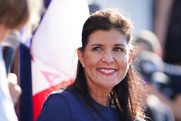 Republican presidential candidate and former South Carolina Gov. Nikki Haley speaks at the Iowa State Fair in Des Moines on Aug. 12, 2023. (Madalina Vasiliu/The Epoch Times)