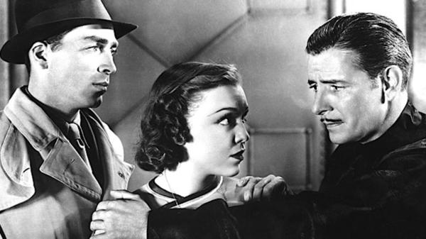Conflicting perspectives: (L–R) George Conway (John Howard), Maria (Margo), and Robert Conway (Ronald Colman), in “Lost Horizon.” (Columbia Pictures)