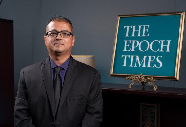 Victor Gomez, the executive director of the grassroots movement Citizens Against Lawsuit Abuse, on EpochTV’s “California Insider." (Taras Dubenets/The Epoch Times)