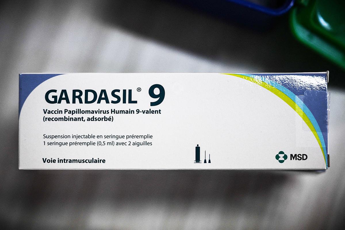 A packaged Gardasil 9 vaccine was used as part of a nationwide HPV vaccination campaign in Le Bouscat, southwestern France, on Oct. 5, 2023. (Philippe Lopez/AFP via Getty Images)