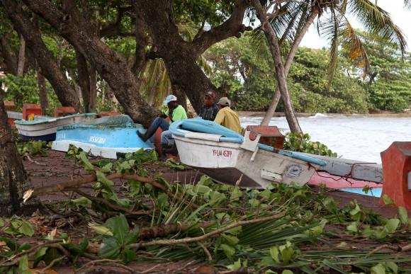 Boats lie on the street in the aftermath of Hurricane Irma in Puerto Plata, Dominican Republic, September 8, 2017. (Reuters/Ricardo Rojas)