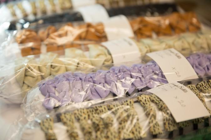 Handmade bows that will be shipped out to Japan. (Benjamin Chasteen/The Epoch Times)