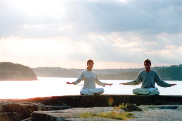 Practitioners of Falun Gong, sit in meditation in New Zealand in this file photo. (Minghui.org)