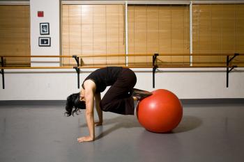 Ball tuck: This exercise is great for targeting the abdominal muscles, particularly the lower abdominal region. Ball tuck: This exercise is great for targeting the abdominal muscles, particularly the lower abdominal region.