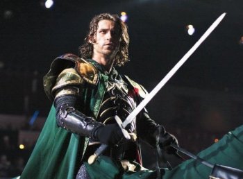 A knight poises for battle in 'Medieval Times.' (Medieval Times) A knight poises for battle in 'Medieval Times.' (Medieval Times)