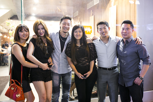 A group of friends outside Five Senses in Koreatown in Manhattan. (Samira Bouaou/Epoch Times)