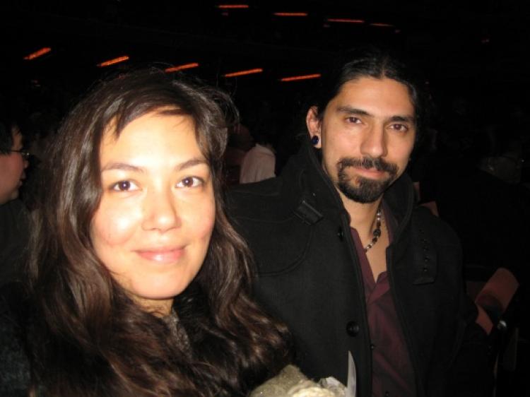 Ms. Malia and her acquaintance at Shen Yun's performance in Radio City Music Hall. (Can Sun/The Epoch Times )