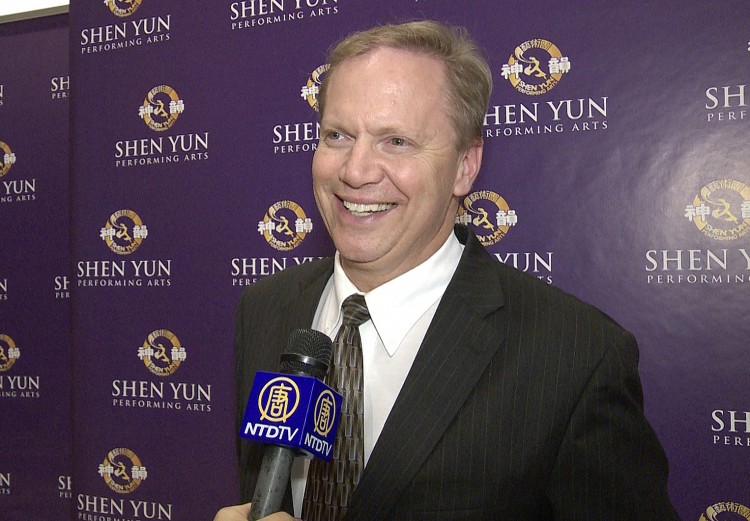 Mark Davey, a retired broadcaster who worked for CNN, at Shen Yun Performing Arts at Lincoln Center on Saturday. (Courtesy of NTD Television)