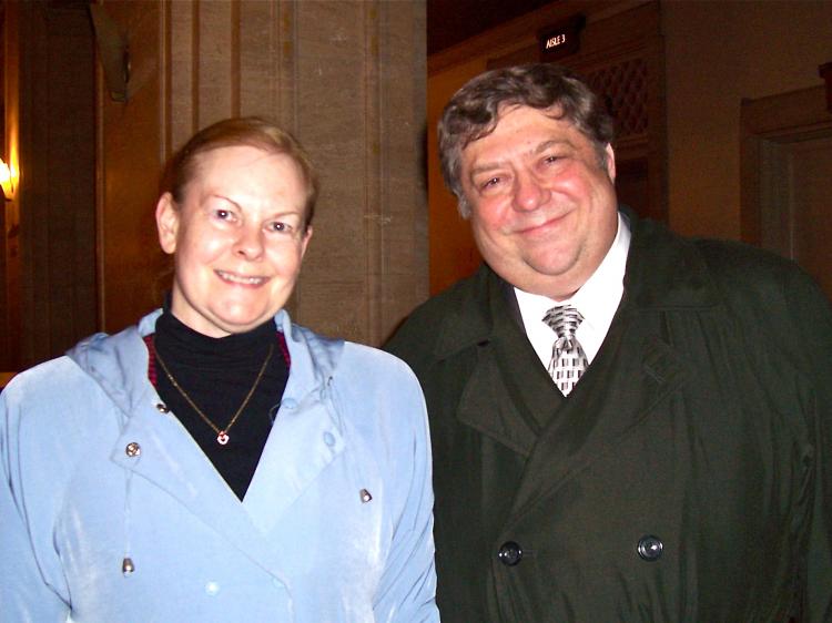 Michael Poulos with his wife, Susanne, at Shen Yun Performing Arts in Chicago. (The Epoch Times)