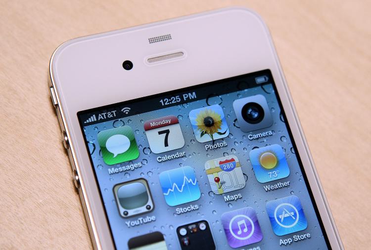 The new iPhone 4 is displayed at the 2010 Apple World Wide Developers conference. A new app made for the iPhone will allow users to upload photos of wildlife affected by the recent Gulf oil spill. (Justin Sullivan/Getty Images)