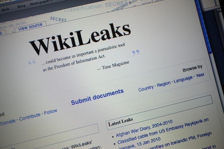 SECURITY BREACH: The homepage of the WikiLeaks.org website is seen on a computer after leaked classified military documents were posted.  (Illustration by Joe Raedle/Getty Images)